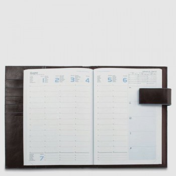 Agenda Piquadro settimanale in pelle con porta penne Bluesquare Agenda Piquadro settimanale in pelle con porta penne Bluesquare