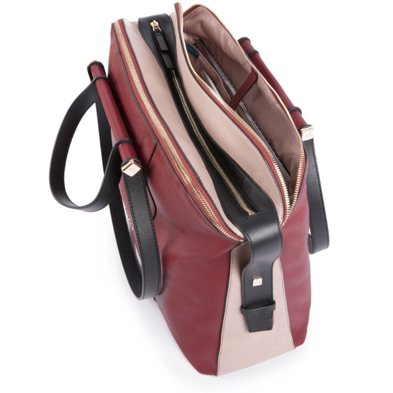 Borsa Piquadro donna tre comparti in pelle Circle