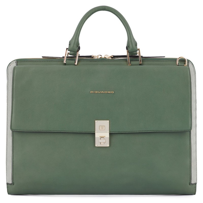 Cartella Piquadro donna porta pc a due manici in pelle Dafne