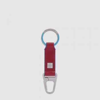Portachiavi in pelle Piquadro con moschettone Bluesquare