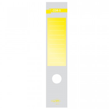 Copridorso CDR S - carta autoadesiva - 7 x 34,5 cm - giallo - Sei Rota - conf. 10 pezzi Copridorso CDR S - carta autoadesiva - 7 x 34,5 cm - giallo - Sei Rota - conf. 10 pezzi