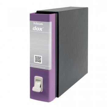 Registratore Dox 2 - dorso 8 cm - protocollo 23x34 cm - lilla - Esselte Dox