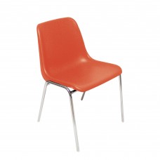 Seduta attesa Esse ESC - senza braccioli - PPL/acciaio - rosso - Unisit Seduta attesa Esse ESC - senza braccioli - PPL/acciaio - rosso - Unisit