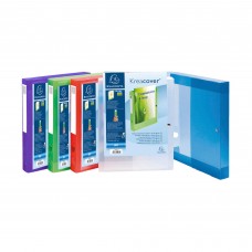 Cartella personalizzabile con bottone Kreacover - PPL - 24x32 cm - dorso 4 cm - colori assortiti - Exacompta Cartella personalizzabile con bottone Kreacover - PPL - 24x32 cm - dorso 4 cm - colori assortiti - Exacompta