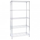 Libreria Archimede Light - 5 ripiani - acciaio cromato - 36x90x177 cm - Serena Group