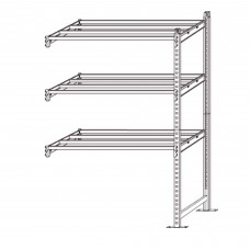 Scaffale Rang'Eco180 - modulo aggiunta - 5 ripiani - portata ripiano 180 kg - 100 x 35 x 200 cm - acciaio - grigio/blu - Paperflow