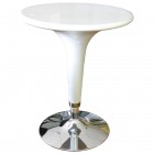 Tavolo bar - ø 60 cm - ABS e acciaio - H 72/92 cm - bianco - Serena Group