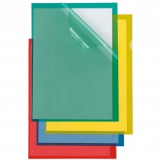 Cartellina a L - Poli 150 Color - PP - 21 x 29,7 cm - trasparente rosso - buccia - Sei Rota - conf. 25 pezzi