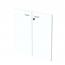 Coppia ante Easy - per mobile basso - 80 x 67 cm - spessore 18 mm - melaminico - bianco