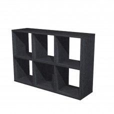 Libreria casellario Rainbow - 6 caselle - 104,1 x 29,2 x 69,8 cm - nero venato