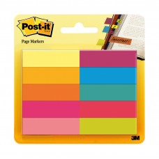 Segnapagina Post-it - 670-10AB-EU - in carta - 12,7 x 44 mm - 10 colori assortiti - Post-it - conf. 500 pezzi