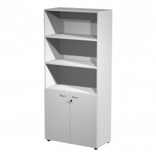 Armadio modulare - a 2 ante basse - 90 x 45,8 x 200 cm - grigio Armadio modulare - a 2 ante basse - 90 x 45,8 x 200 cm - grigio