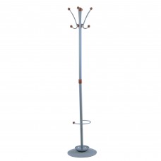 Appendiabiti Dallas - con portaombrelli - 8 posti - 180 x 40 cm - grigio - Unisit