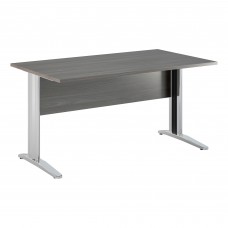 Scrivania Easy fianchi verniciati effetto cromato - lineare - 160 x 80 x 72 cm - frassino toscano