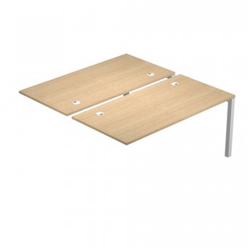 Postazione doppia aggiuntiva per scrivanie Agorà - 120 x 168 x 72,5 cm - rovere