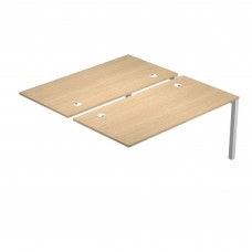 Postazione doppia aggiuntiva per scrivanie Agorà - 180 x 168 x 72,5 cm - rovere