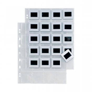 Buste forate Atla F Dia 20 - 22 x 30 cm - PP - porta diapositive 20 spazi 5,5x5,5 cm - liscio - Sei Rota - conf. 10 pezzi