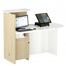 Reception concept - destra - 143 x 83 x 117 cm - bianco/rovere Reception concept - destra - 143 x 83 x 117 cm - bianco/rovere
