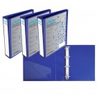 Raccoglitore personalizzabile KingShow - 4 anelli a D 30 mm - dorso 4 cm - 22x30 cm - blu - Starline