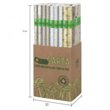 Rotolo carta regalo vintage - 70cmx200m - fantasie assortite - Rex Sadoch