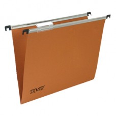 Cartella sospesa Silver - cassetto - interasse 39 cm - fondo V - 31,2 x 25 cm -  arancio - Bertesi