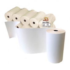 Rotolo per calcolatrici e stampanti - 110 mm x 30 m - diametro esterno 49 mm - anima 12 mm - 55 gr - carta termica BPA free - Sabacart - blister 5 pezzi