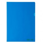 Cartelline a L - 22 x 30 cm - PE Bio-Based - liscio superior - blu - Favorit - conf. 25 pezzi