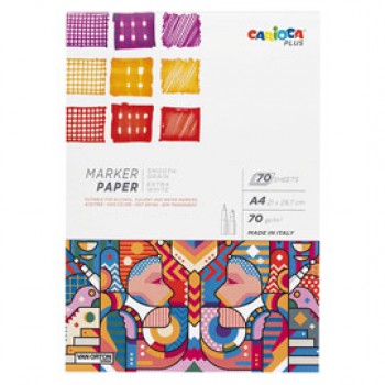 Album disegno pennarello - A4 - 70 gr - 50 fogli - Carioca Plus Album disegno pennarello - A4 - 70 gr - 50 fogli - Carioca Plus