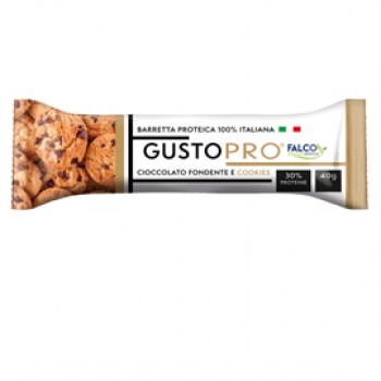 Barretta proteica GustoPro - cioccolato fondente/cookie - 40 gr - Falco