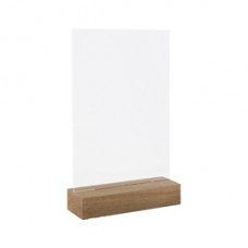 Portadepliant -  verticale - con base in legno - 15 x 21 cm - acrilico - Lebez
