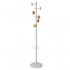 Appendiabiti a 6 ganci Music + 3 miniganci 175cm - bianco/legno - Alba