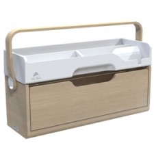 Organizer portatile da scrivania Ergobox S - 42,5 x 23 x 15 cm - legno/PET/ABS - legno/bianco/grigio - Alba Organizer portatile da scrivania Ergobox S - 42,5 x 23 x 15 cm - legno/PET/ABS - legno/bianco/grigio - Alba