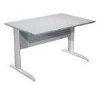 Scrivania lineare Easy - 140 x 80 x 72 cm - Grigio/grigio alluminio - Artexport