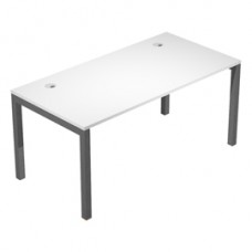 Scrivania singola Agorà - 160 x 80 x 74,6 cm - Bianco/antracite