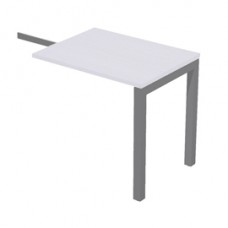 Allungo reversibile dx/sx Easy Plus - 80x60cm - Bianco - Gamba antracite