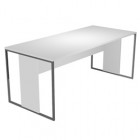 Scrivania singola Essence - 180 x 80 cm - Bianco - Gamba bianco