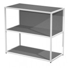 Libreria bassa a giorno Essence - 90 x 44 x 80 cm - Antracite/antracite