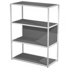 Libreria media a giorno Essence - 90 x 44 x 119 cm - Antracite/antracite