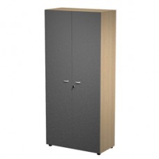 Armadio alto con ante inferiori Essence - con serratura - 90 x 45 x 200 cm - rovere/antracite