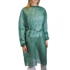 Camice monouso Visitor 18 - taglia unica - PLP - verde scuro - Worker