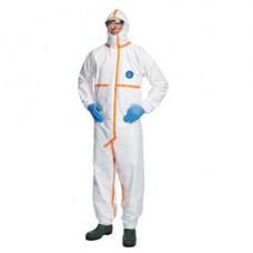 Tuta Tyvek 800J - con nastrature arancioni - taglia XXL - bianco - Dupont Tuta Tyvek 800J - con nastrature arancioni - taglia XXL - bianco - Dupont