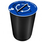 Coperchio raccolta carta - per cestino 133R - diametro 38 cm - PVC - blu - Cep