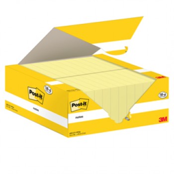 Blocco foglietti Post-it Notes - 653-CY-VP24 - 38 x 51 mm - giallo Canary - 100 fogli - Post-it - conf. 24 blocchi