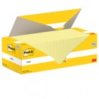 Blocco foglietti Post it  Notes - 655-CY-VP24 - 76 x 127 mm - giallo Canary - 100 fogli - Post it  - conf. 24 blocchi