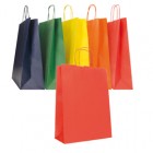 Shopper Twisted - maniglie cordino - 45 x 15 x 50 cm - carta biokraft - colori assortiti autunno/inverno -  Mainetti Bags - conf. 25 pezzi