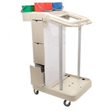 Carrello per pulizie UNI-J 11 - multifunzione - con  mobiletto 3 cassetti - 24 L - 75 x 60 x 118 cm - Taxon