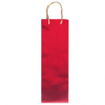 Portabottiglie natale - 12 x 37 x 9 cm - carta metal - rosso - Sadoch Portabottiglie natale - 12 x 37 x 9 cm - carta metal - rosso - Sadoch