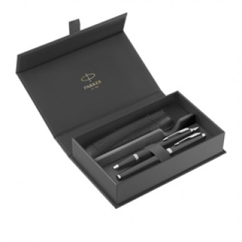 Gift Set IM Black Edition CT - sfera + stilografica - punta media - nero - Parker Gift Set IM Black Edition CT - sfera + stilografica - punta media - nero - Parker