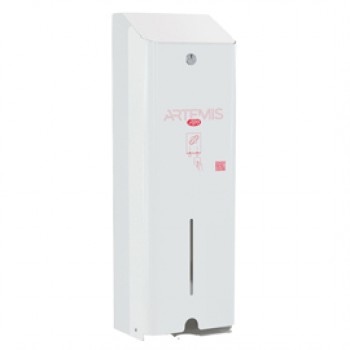 Dispenser assorbenti Artemis - 1 colonna - metallo verniciato - bianco - Mar Plast Dispenser assorbenti Artemis - 1 colonna - metallo verniciato - bianco - Mar Plast