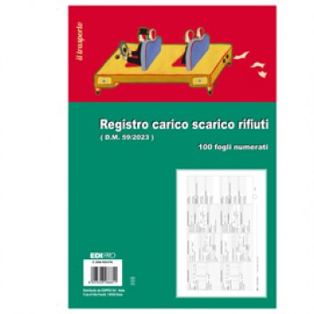 Registro carico/scarico rifiuti - 21,5 x 29,7cm - 100pg - E2868 RENTRI - Edipro